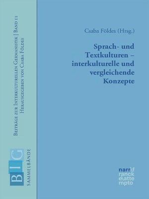 cover image of Sprach- und Textkulturen – interkulturelle und vergleichende Konzepte